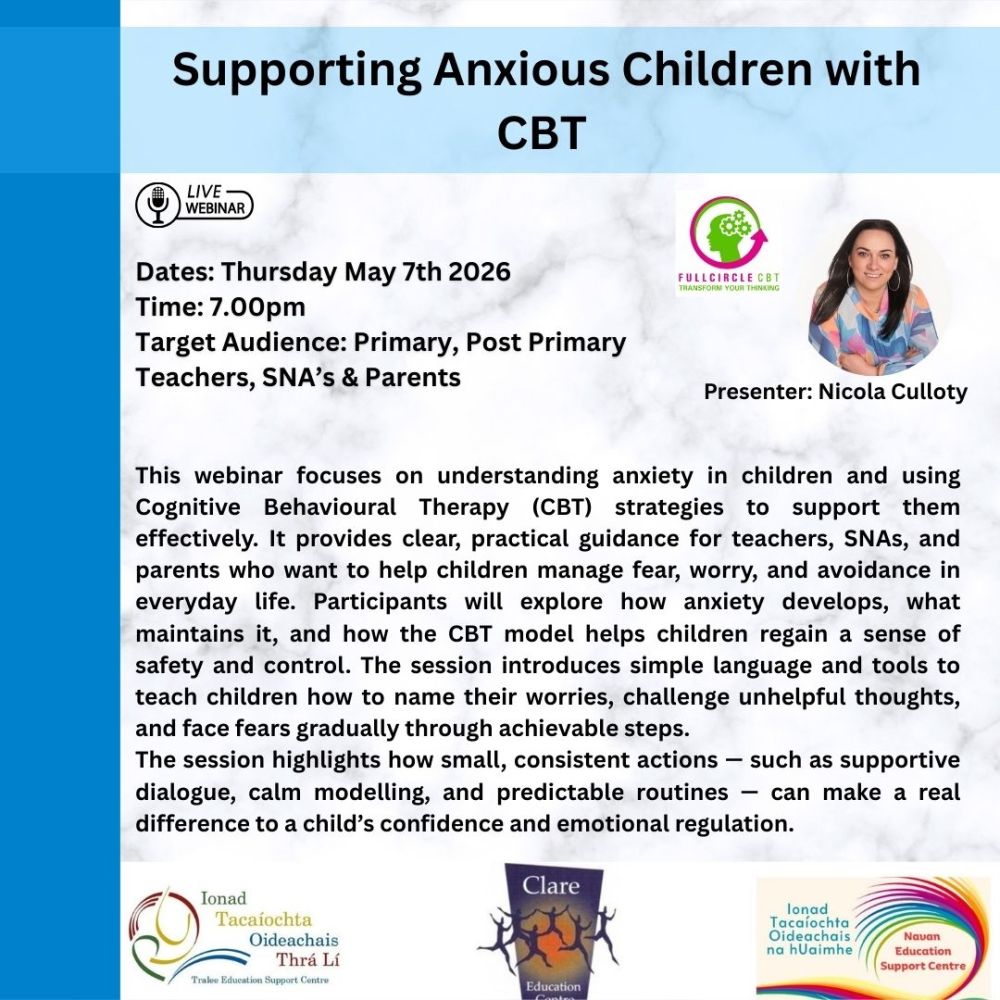 SP26-120 Supporting Anxious Children with CBT 